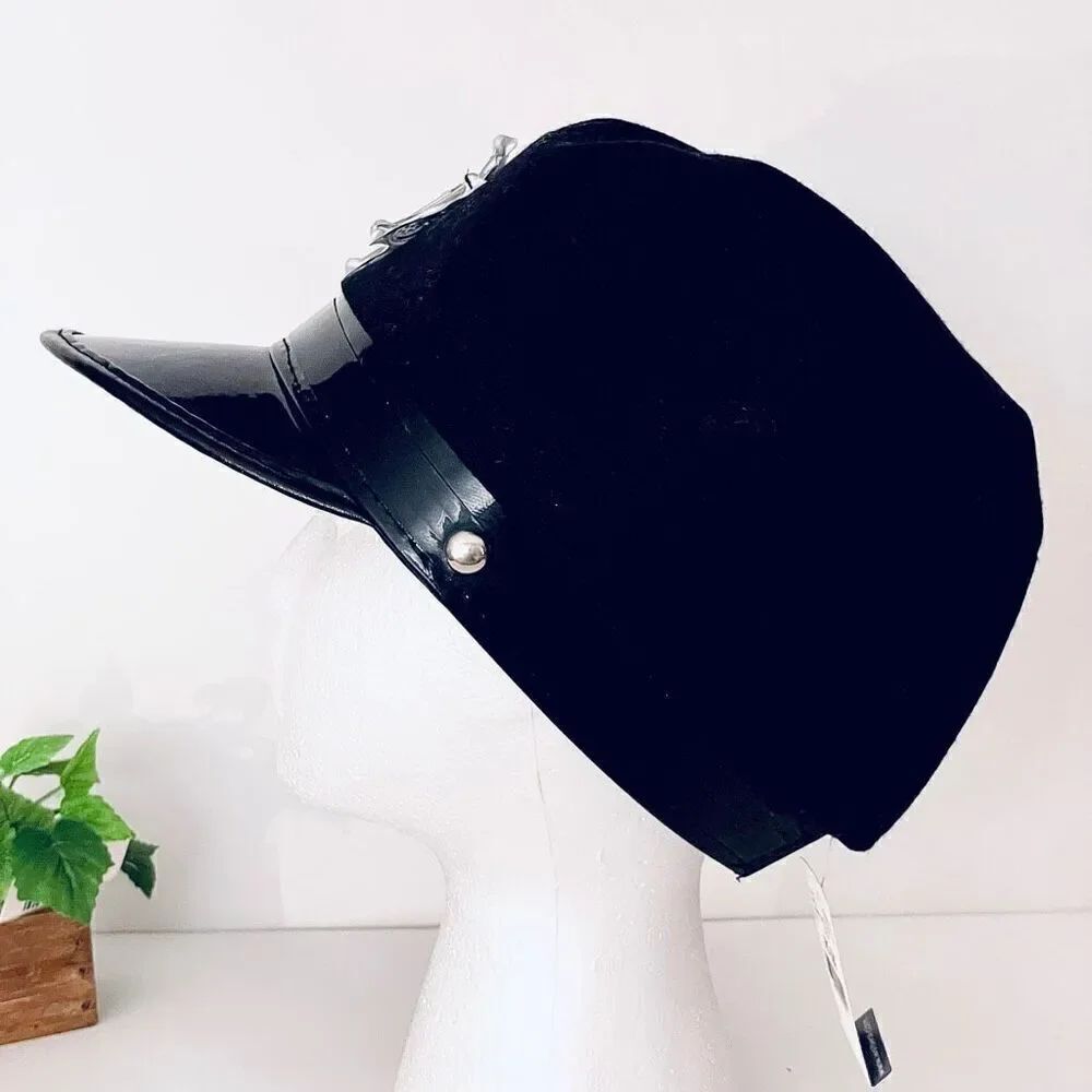 NWT Wet Seal Vintage Y2K Black Police Snapback Adjustable Custome Hat - Picture 8 of 10
